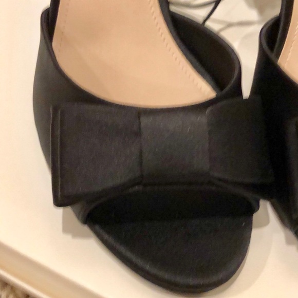 NWT Black open toe heels w/ bow H&M size: 7 - Picture 4 of 8